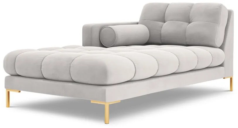 Sezlong tapitat Bali velvet/picioare gold – L185 x l102 x h75