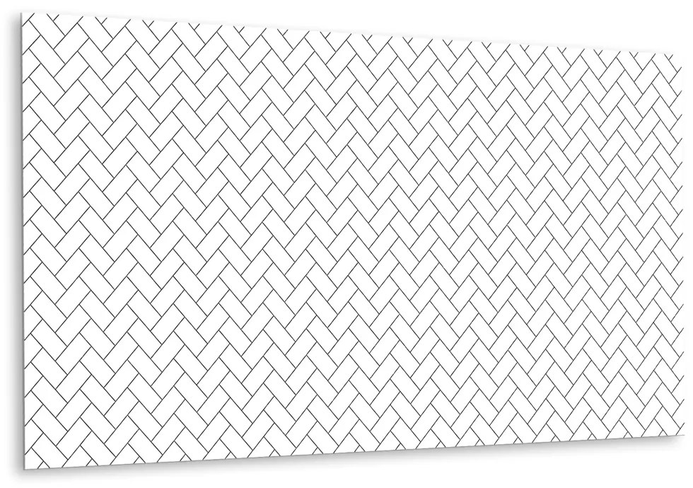 Panou perete Herringbone albă