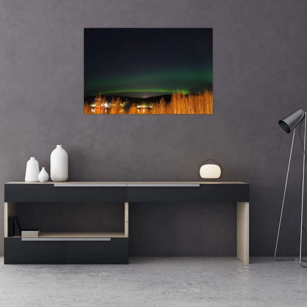 Tablou cu aurora borealis (90x60 cm)