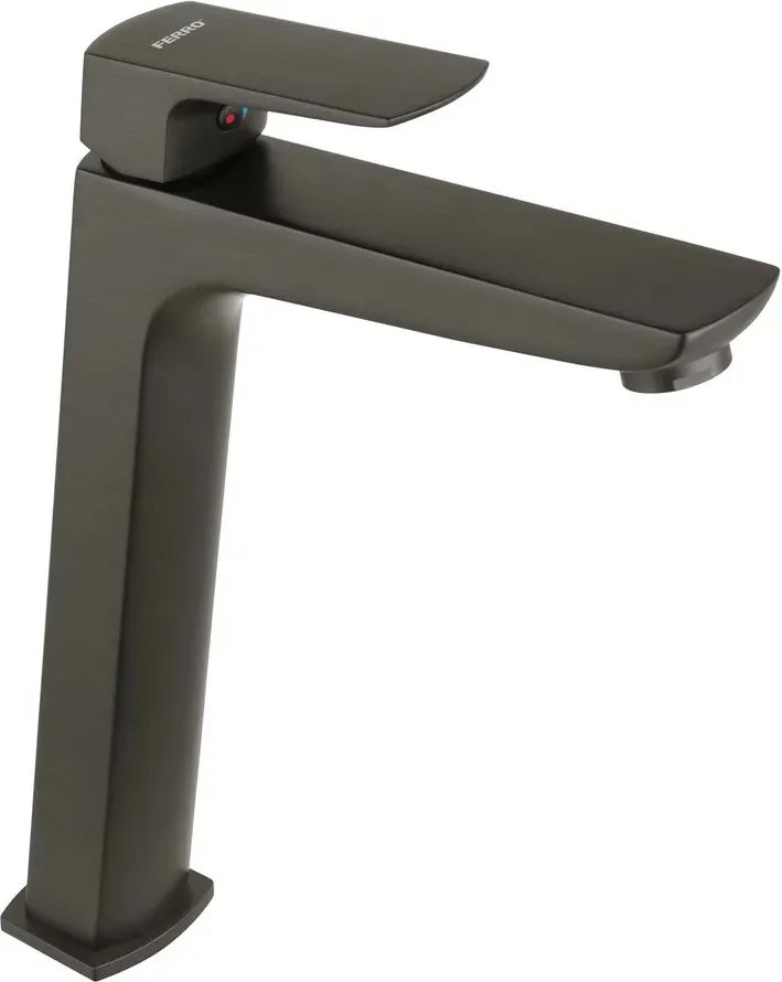 Baterie lavoar inalta Ferro Vitto Verdeline monocomanda gri Gun Metal mat