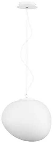 Pendul design modern Ciottoli alb 31,5cm
