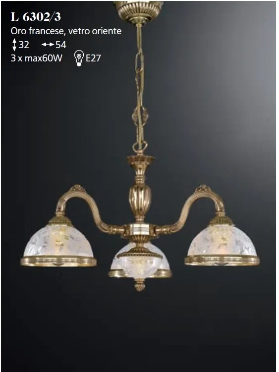 Candelabru clasic cu 3 brate design italian realizat manual 6302