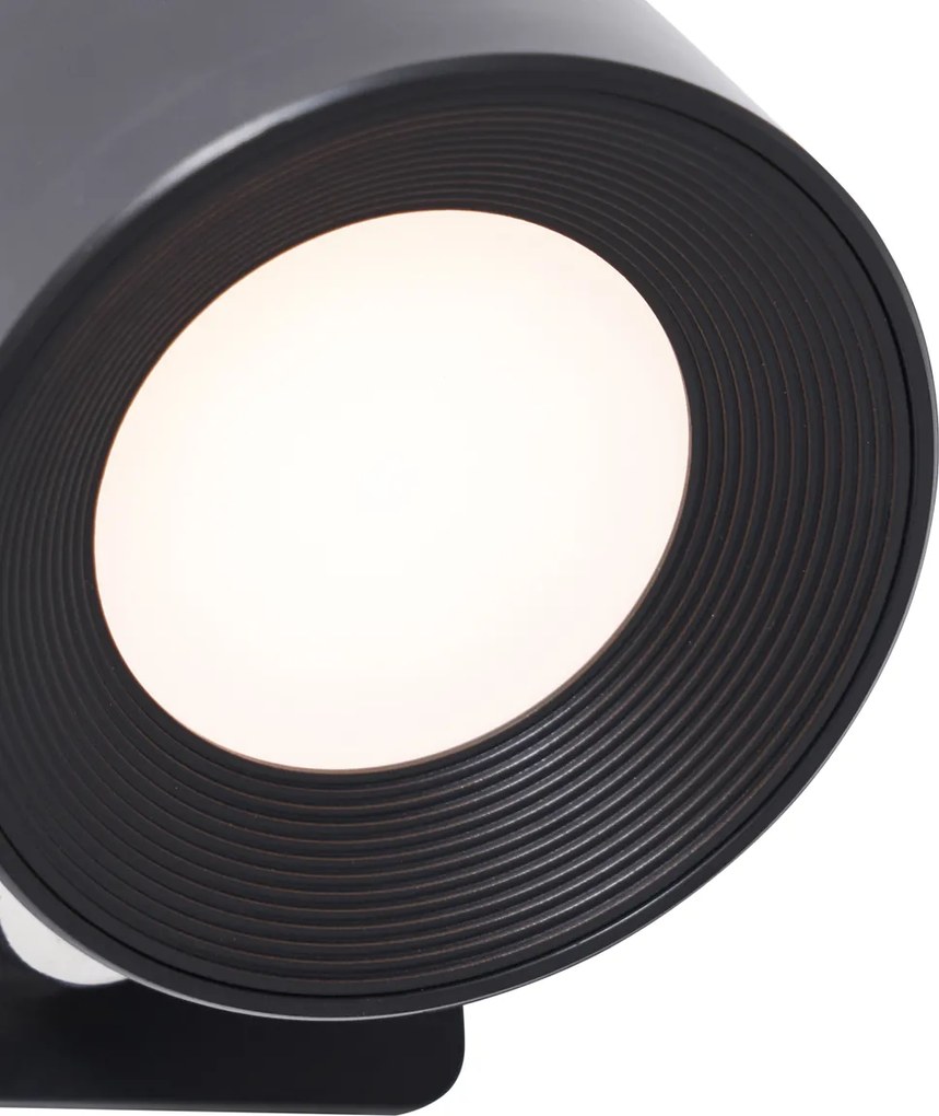 Lampă modernă de perete și plafon neagră cu LED reîncărcabil inclus - Bright