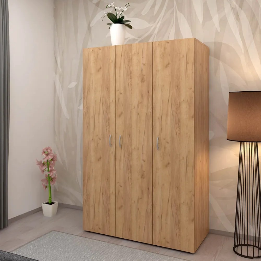 Dulap, cu trei uşi, stejar craft auriu, RAMSA 3