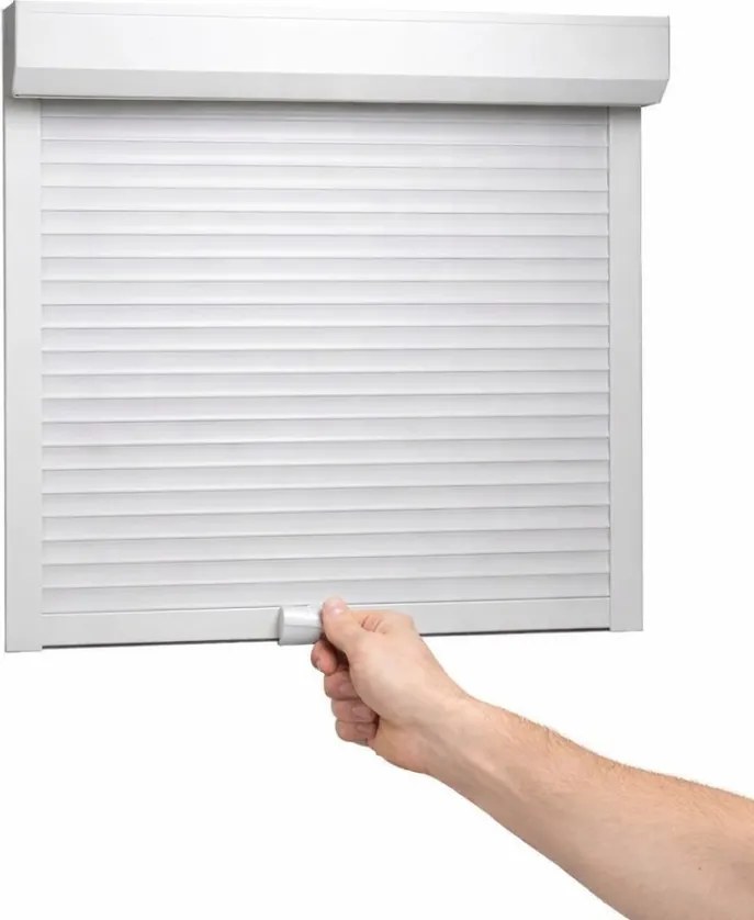 Rulou Exterior Aluminiu Alb cu Arc Pretensionat