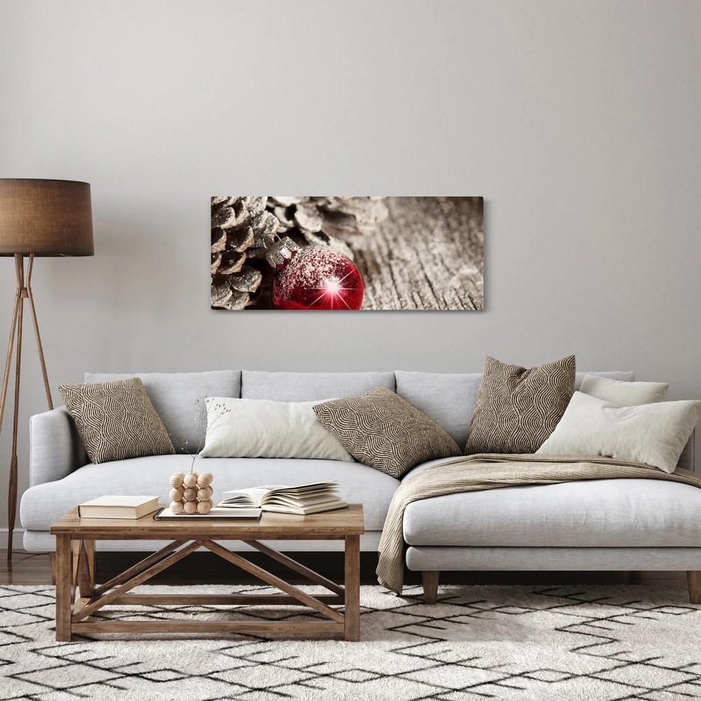 Tablou - Decorațiuni de Crăciun (120x50 cm)