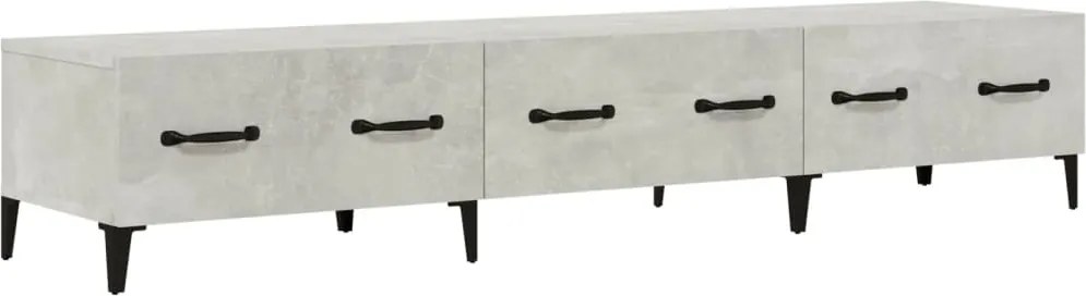 vidaXL Comodă TV, gri beton, 150x34,5x30 cm, lemn prelucrat