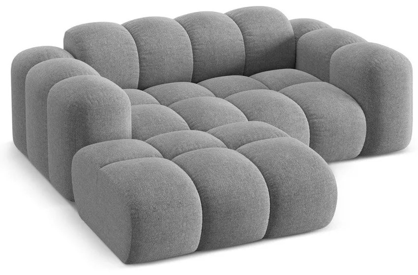 Colțar gri deschis cu tapițerie din chenille (cu colț pe partea stângă/cu șezlong) Treno – Cosmopolitan Design