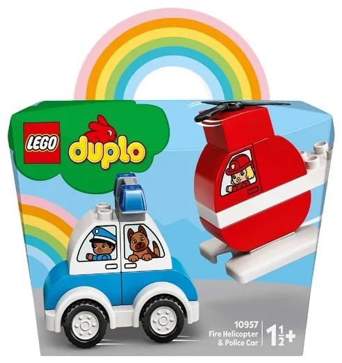 Lego duplo  elicopter de pompieri si masina de politie 10957