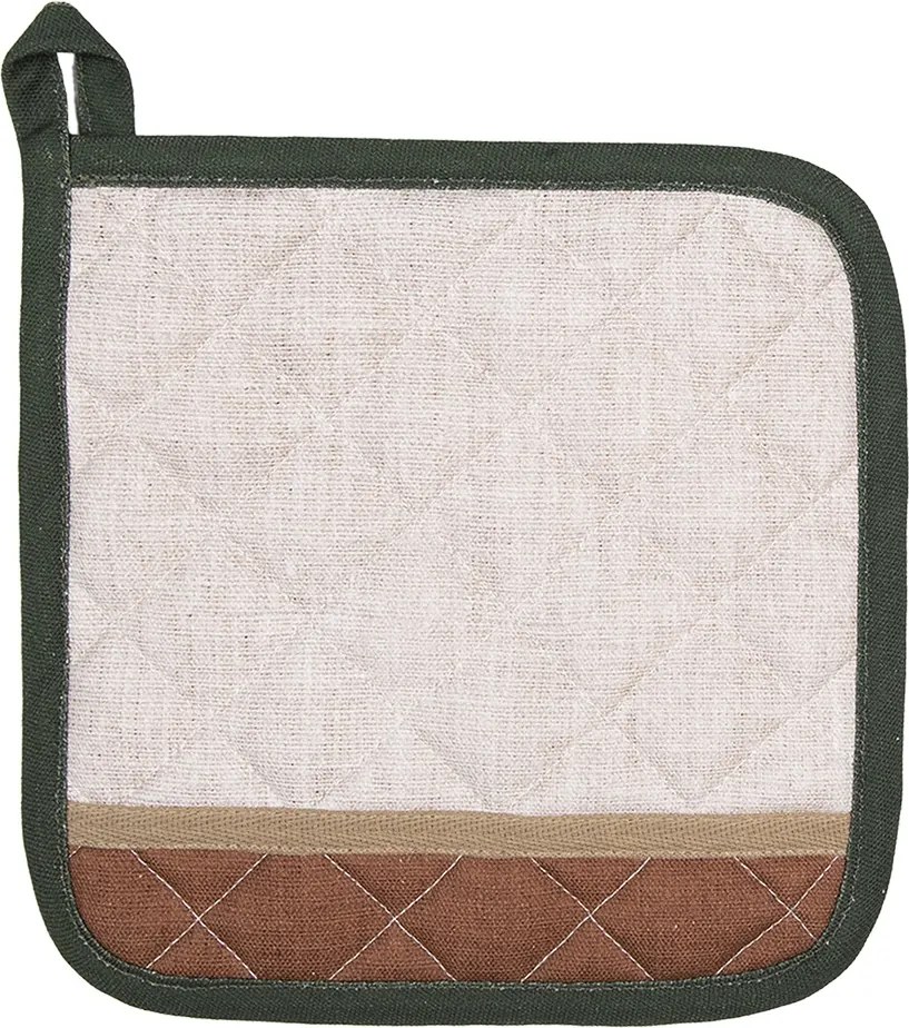Suport termic, potholder, bej, din bumbac 20x20 cm, Mushrooms