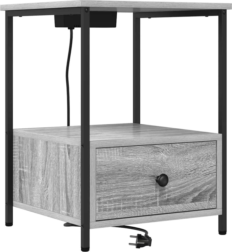 vidaXL Dulap de noapte Gri Sonoma 42 x 41 x 56 cm Lemn compozit