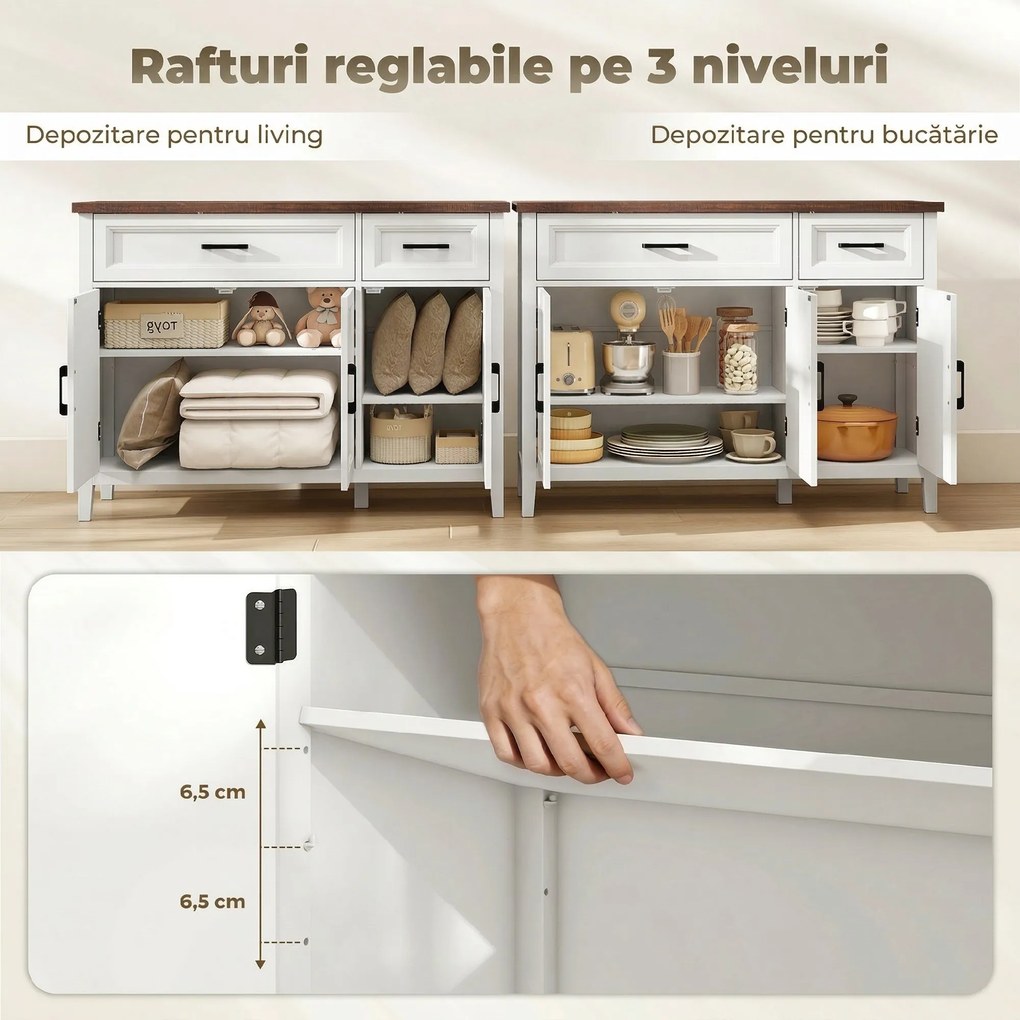 HOMCOM bufet dulap jos pentru depozitare | Aosom Romania