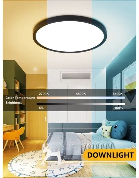 Immax NEO 07166-B40-LED RGBCCT Lampă dimabilă 50W/230V Wi-Fi Tuya negru+DO