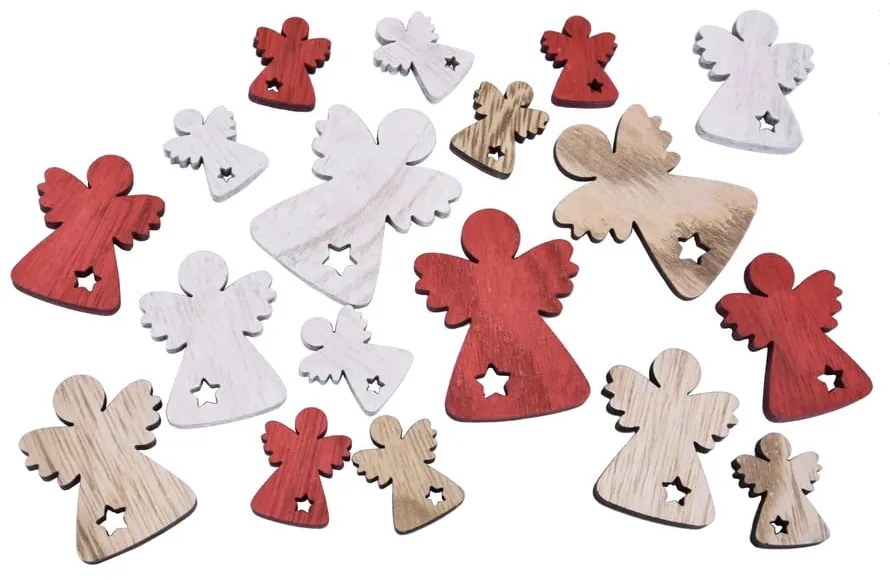Set de 18 ornamente de Crăciun în formă de îngerași Ego Dekor