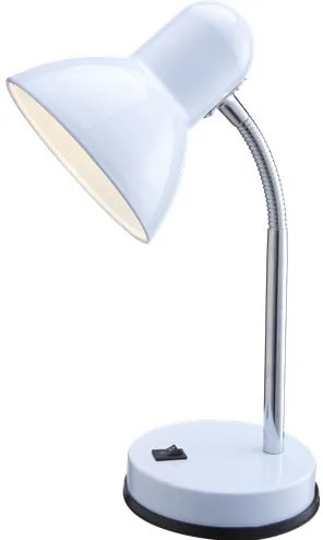 Lampa de birou 2485, cu intrerupator, orientabila, 1xE27, alba, IP20, Globo