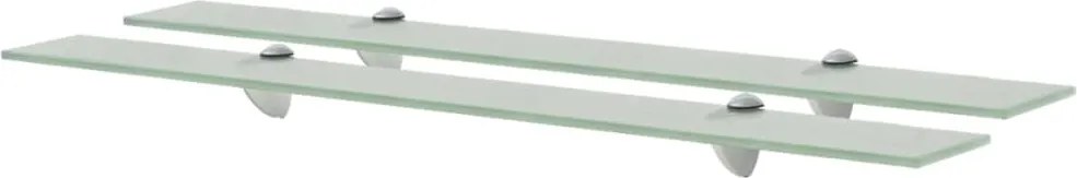 vidaXL Rafturi suspendate, 2 buc., 80 x 20 cm, sticlă, 8 mm