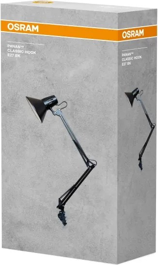 Osram - Lampă de birou cu clemă PANAN 1xE27/11W/230V neagră