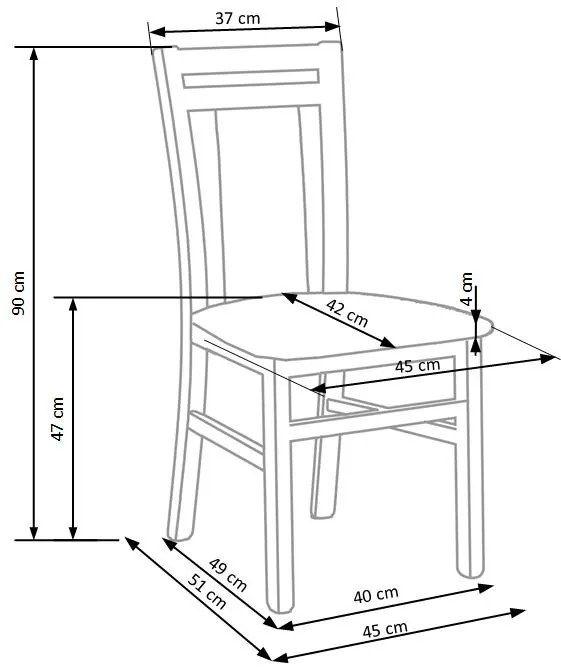 Scaun de bucaterie Hubert 8, gri/fag