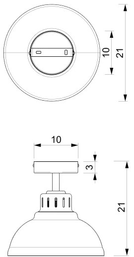 Lustră aplicată SVEN 1xE27/15W/230V neagră