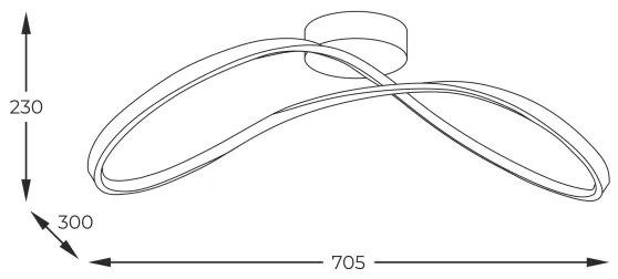 Lustră LED aplicată Zuma Line 19600C-BK ERDA LED/45W/230V 3000/4000/6000K