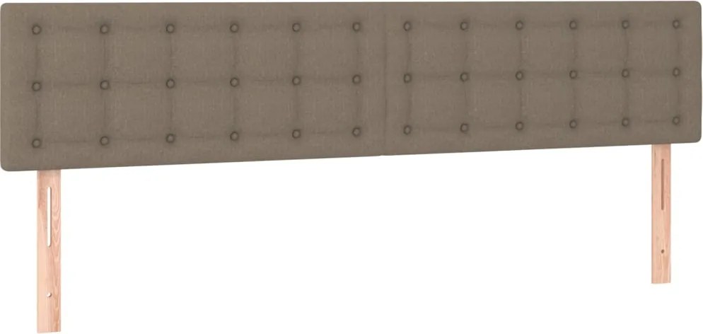 vidaXL Tăblii de pat, gri taupe, 160x5x78/88 cm, textil