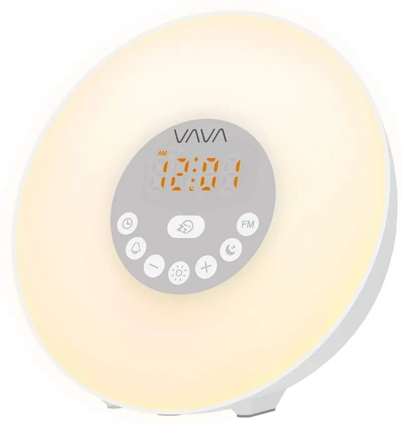 Lampa de Veghe 7 culori LED, cu Radio FM si Ceas cu alarma, Meniu Touch