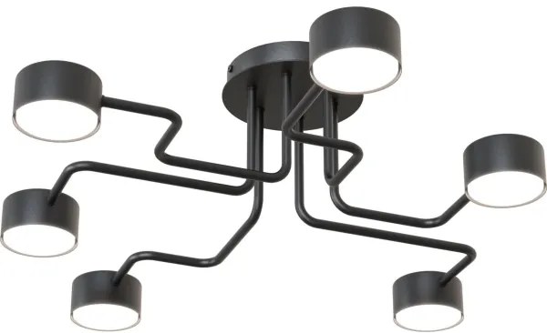 Lustră pe tijă KURAGE 6xGX53/12W/230V negru