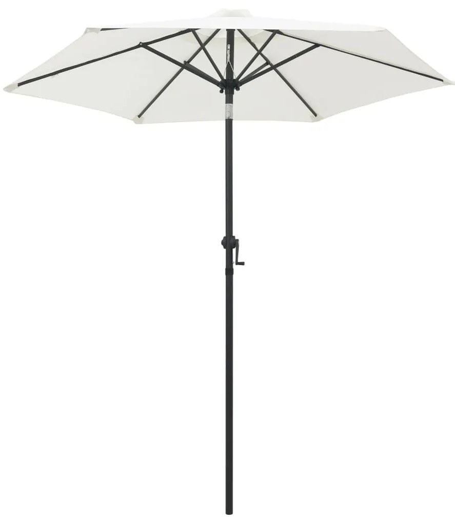 vidaXL Umbrelă de soare, nisipiu, 200 x 211 cm, aluminiu