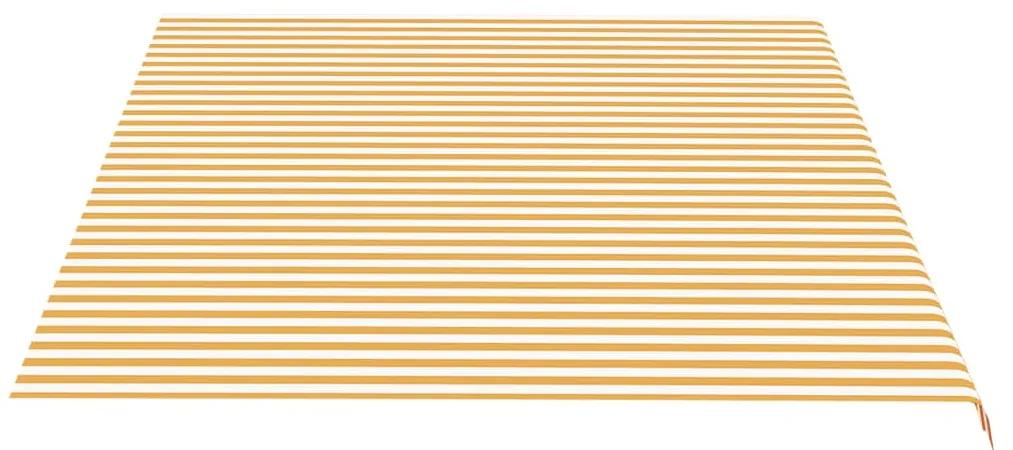 Panza de rezerva copertina, galben si alb, 5x3,5 m Galben si alb, 500 x 350 cm