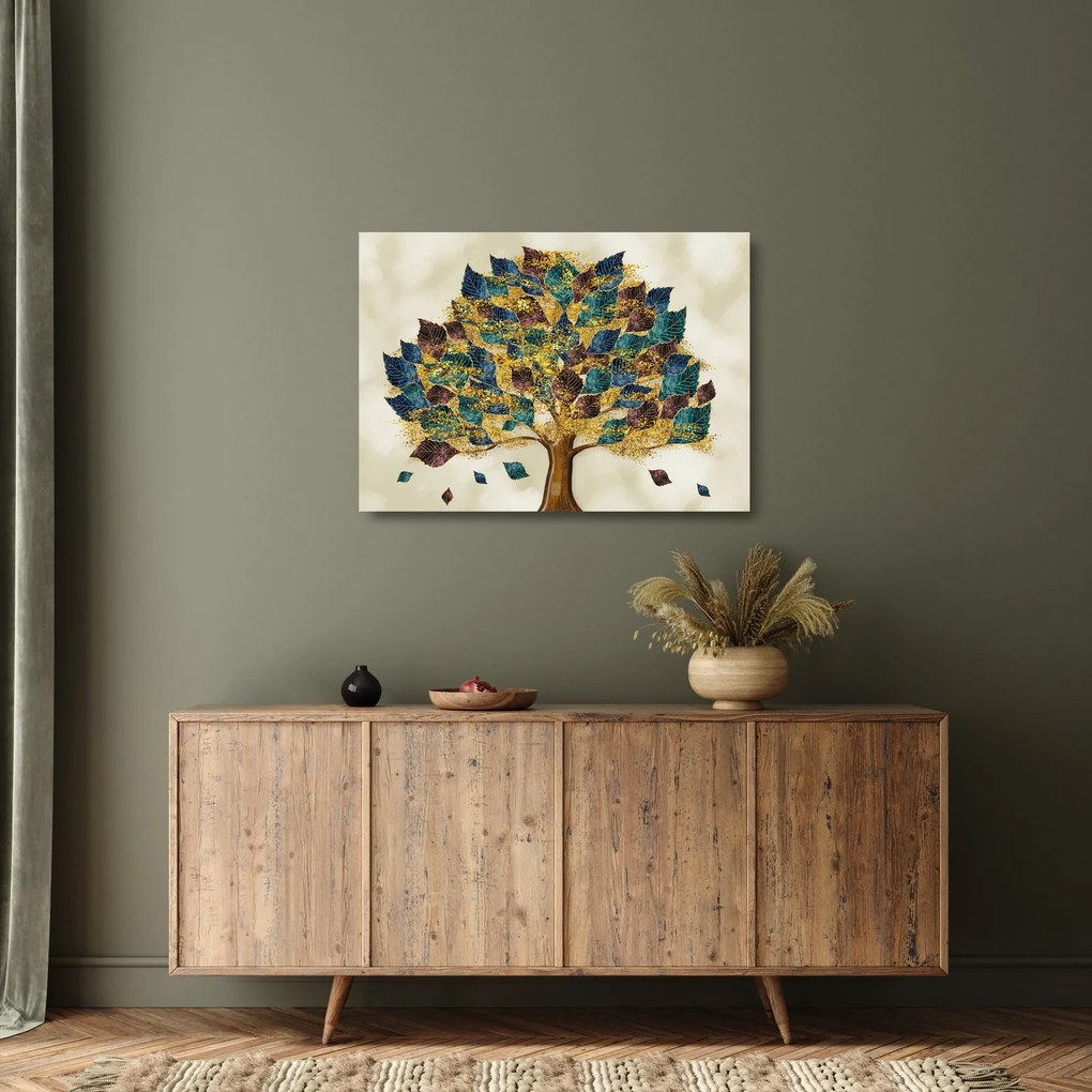 Tablou pe sticlă - Copac decorativ (70x50 cm)