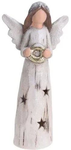 Înger ceramic LED Nativity I, 32 cm