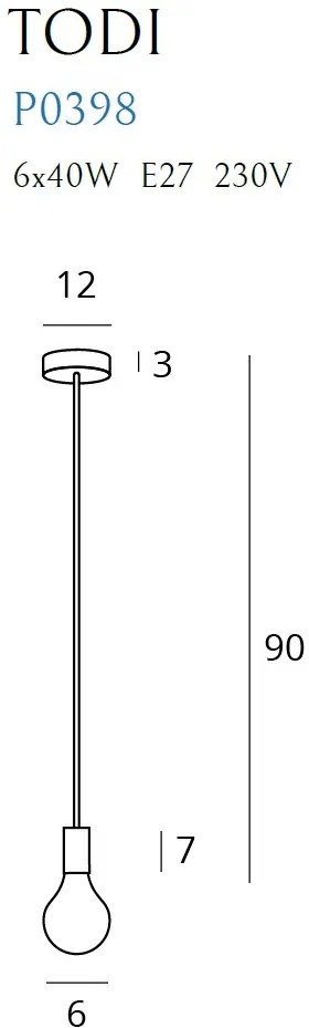 Lustra, Pendul design minimalist TODI I P0398 MX