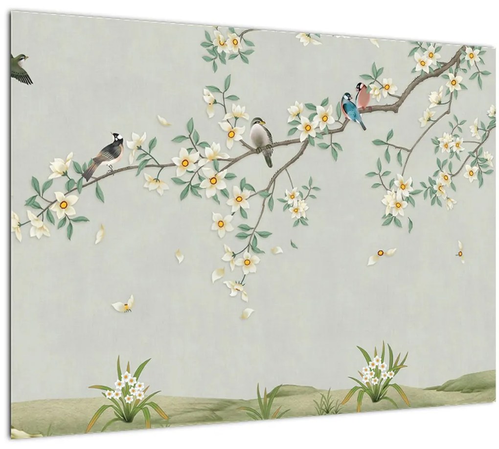 Tablou - Adunarea păsărilor (70x50 cm)