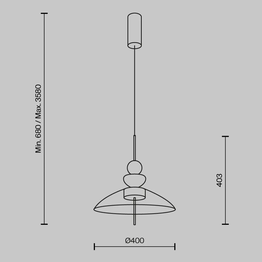 Lustra/Pendul LED design modern Bangkok D-40cm