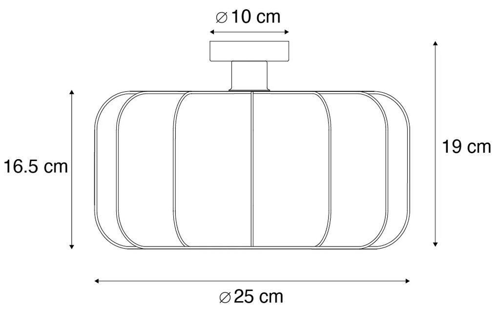 Plafonieră Japandi albă 25cm - Madleine