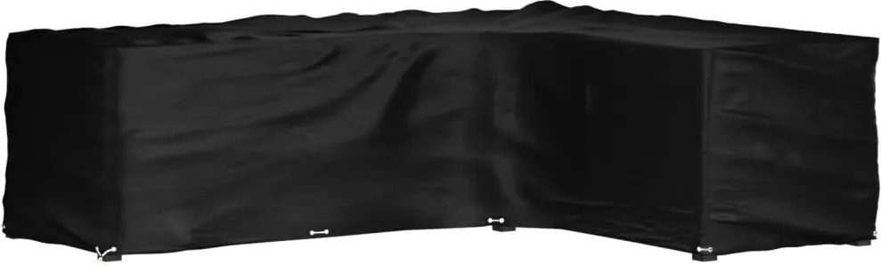 vidaXL Husă mobilier de grădină în formă de L 16 ocheți, 260x210x80 cm
