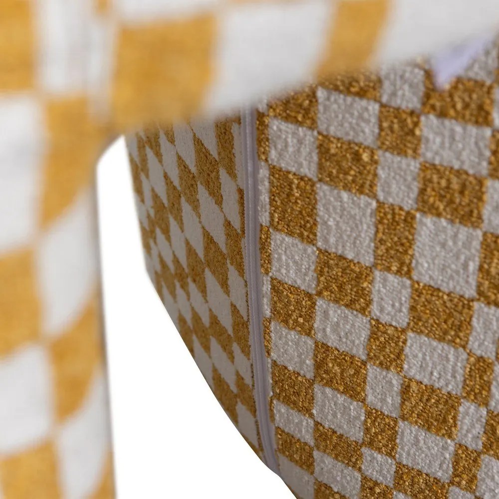 Scaun tip taburet galben tapițat Charlie – WOOOD