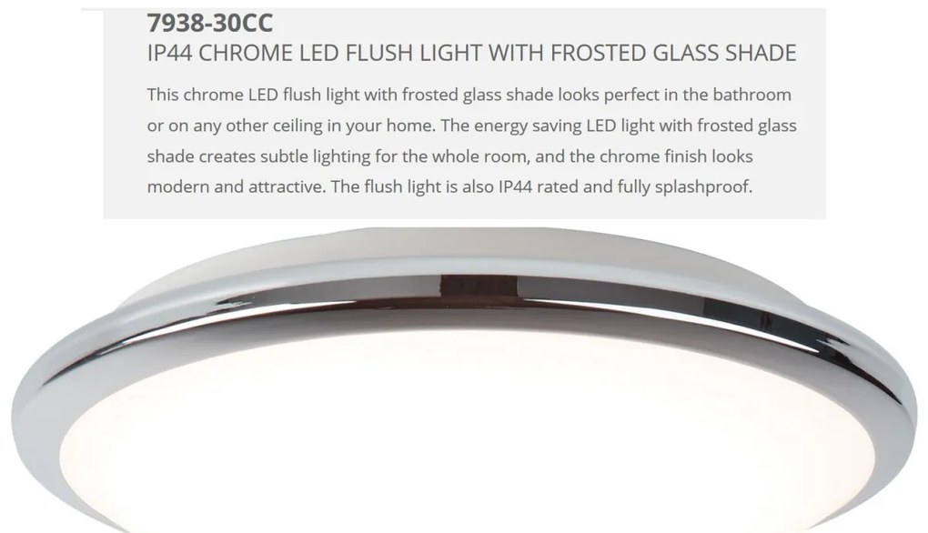 Aplica LED de perete / tavan pentru baie IP44 Bathroom 30cm 7938-30CC SRT