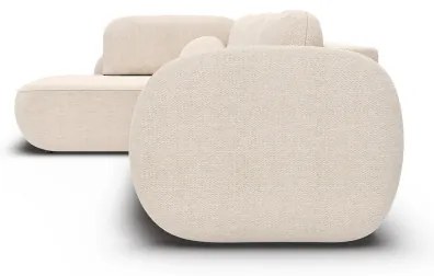 Colțar extensibil OLBIA în L, stânga, bej, cu spațiu de depozitare