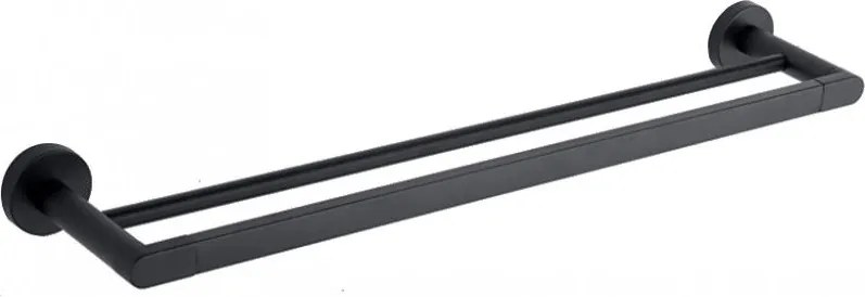 Mexen Tiber suport dublu pentru prosop, negru - 7050525-70