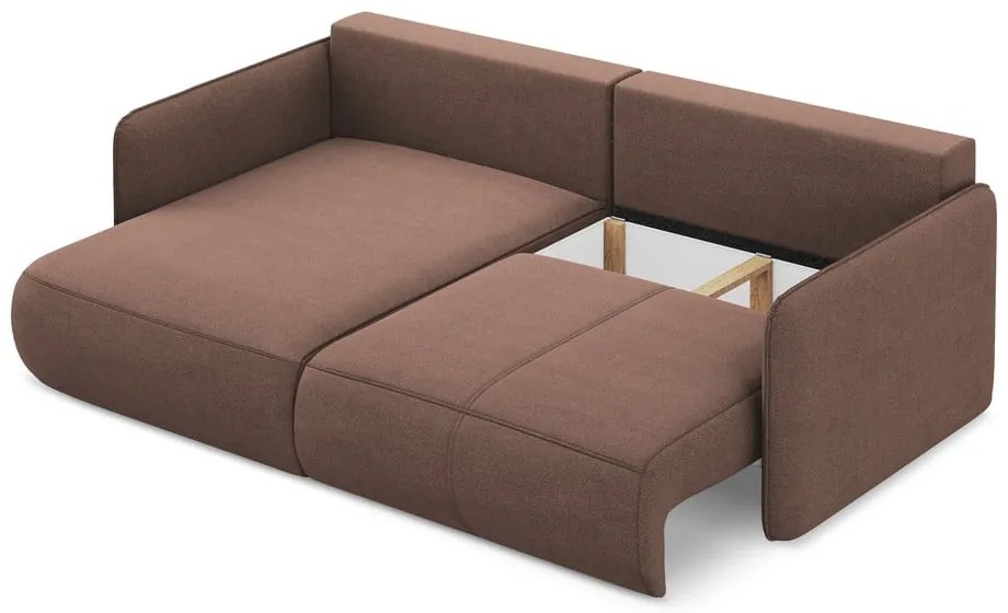 Colțar roz extensibil/cu spațiu de depozitare (cu colț pe partea stângă) Nanea – Makamii