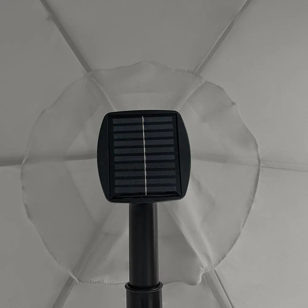 Umbrelă de soare reglabilă AVENBERG SUNNY LED 300, diametru 3M, gri