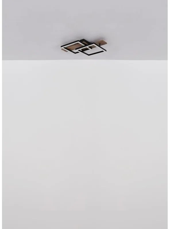 Plafoniera LED design slim JEFFRY aspect lemn 67350-16 GL