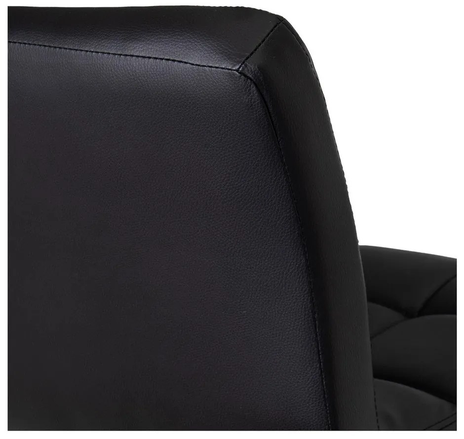 Scaune de bar negre cu înălțime ajustabilă 2 buc. din imitație de piele (înălțime șezut 93 cm) – Casa Selección