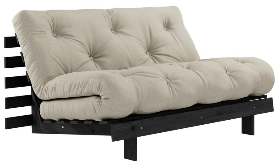 Canapea extensibilă bej 140 cm Roots - Karup Design