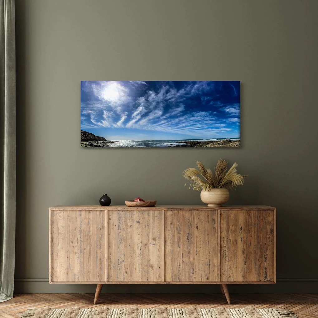 Tablou cu cerul și nori (120x50 cm)