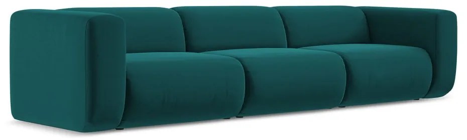 Canapea turcoaz cu tapițerie din catifea 319 cm Ekahi – Makamii