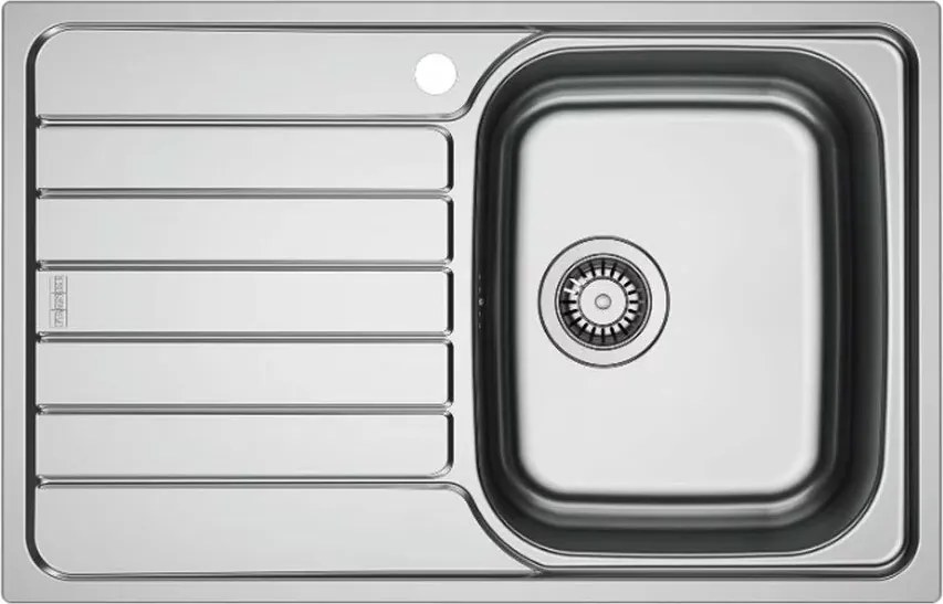 Chiuveta bucatarie inox Franke Spark 78x50 cm cu 1 cuva cu picurator stanga finisaj texturat