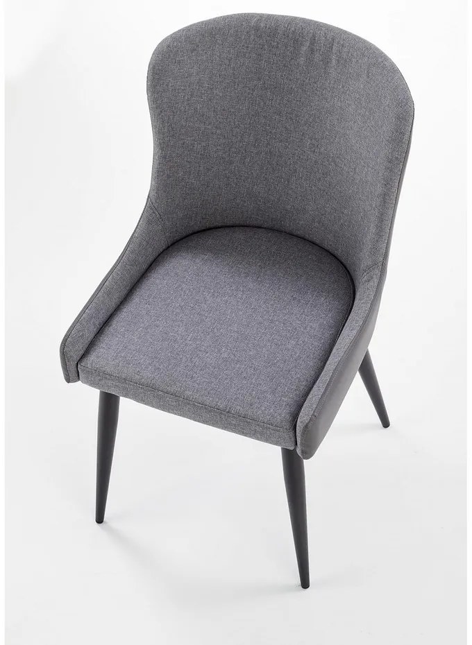 Scaun de bucaterie Kurt, gri/negru