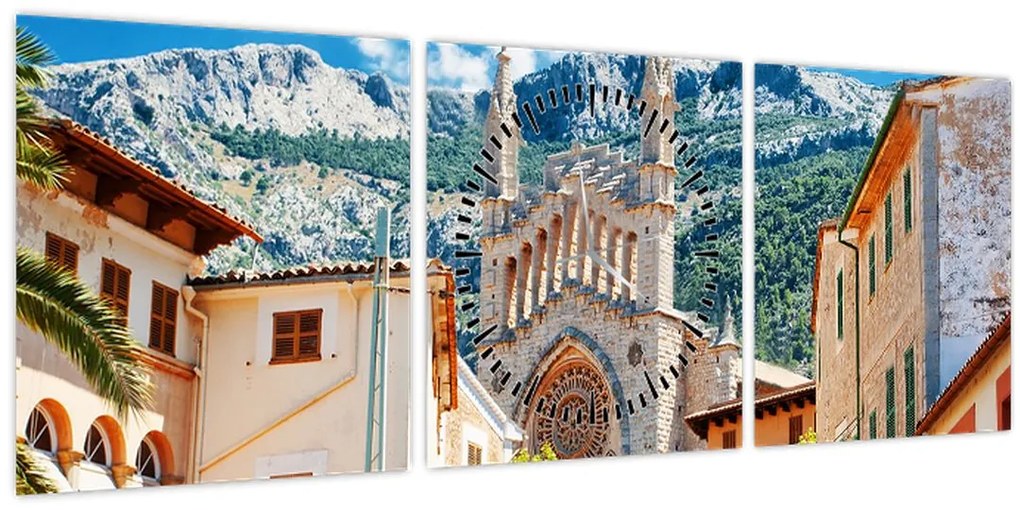 Tablou - Sóller, Mallorca (cu ceas) (90x30 cm)